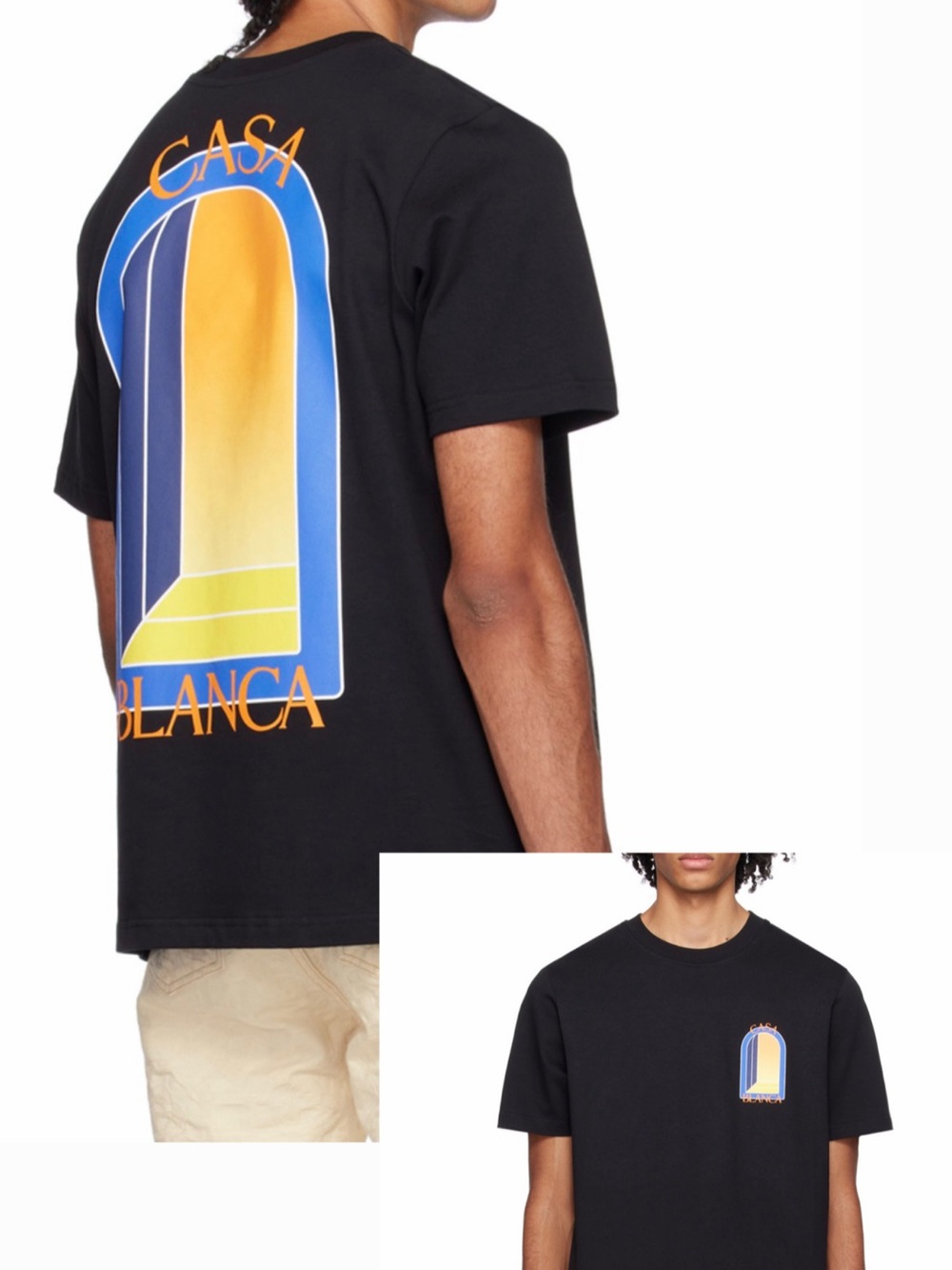 Casa Blanca Black Graphic Arch Logo Tee